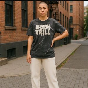 Been Trill Mall Ratz T-Shirt Men's Medium Gray/White Tie-Dye Rare Vintage Unisex